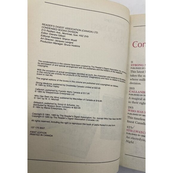 1985 Reader's Digest Condensed 1st Ed HC Leather Gilt Vtg NM Anthology - Picture 3 of 3